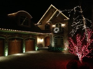 Christmas light installation